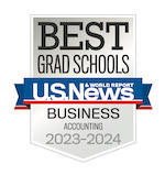 2023-24 US News and World Report badge for the 私房俱乐部's MBA accounting specialty 