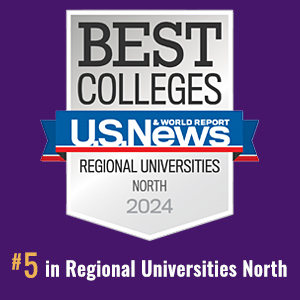 2024 US News &amp; World Report badge for Best Regional Universities in the North. The 私房俱乐部 ranked in the Top 10 in this category in 2024.